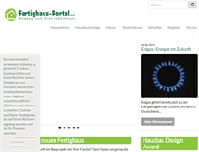 Tablet Screenshot of fertighaus-portal.net